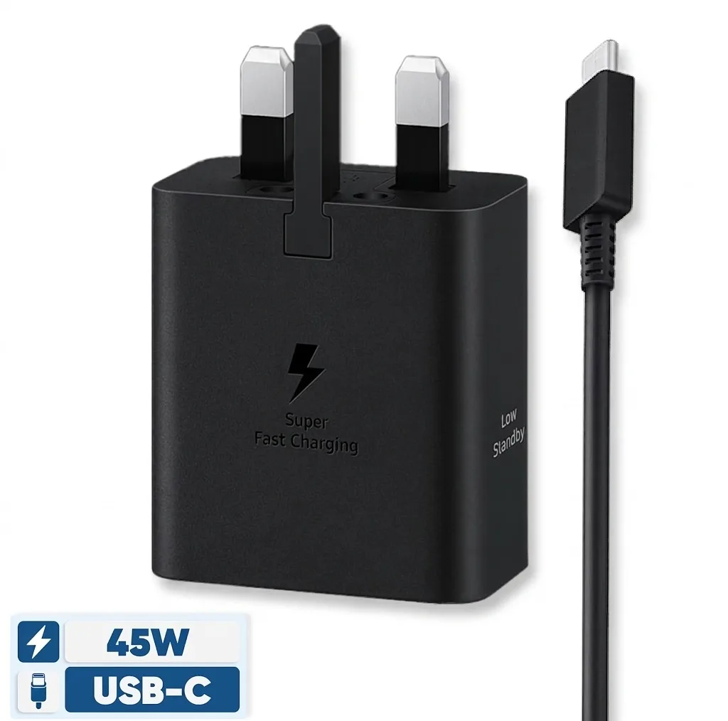 شارژر دیواری 45 وات سامسونگ مدل EP-T4511 Low Standby به همراه کابل 1.8 متری - سه پین