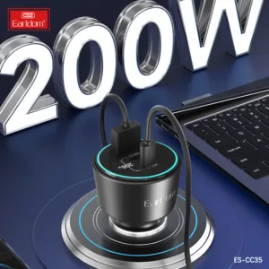 شارژر فندکی 200 وات 3 پورت ارلدام مدل CC35