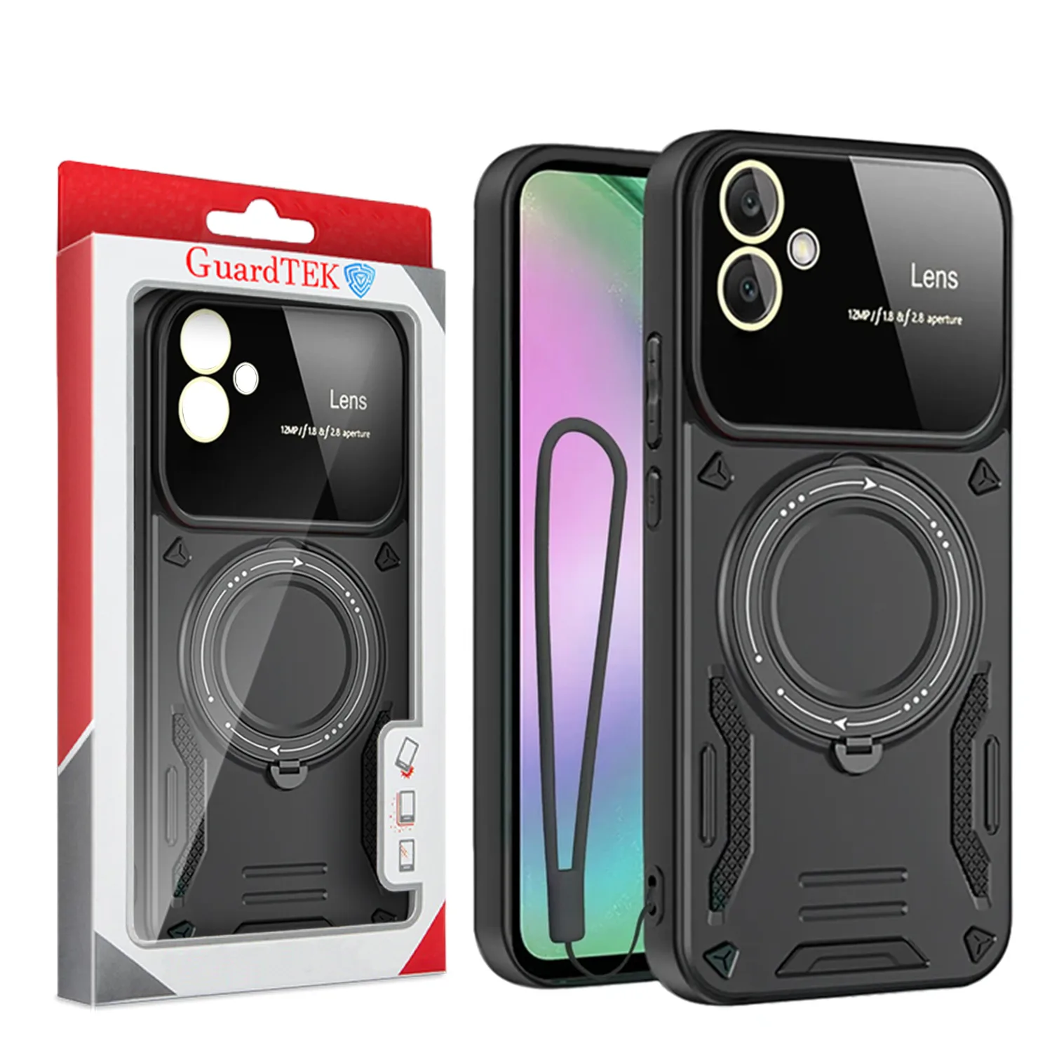 کاور گاردتک مدل Hybrid Armor مناسب برای گوشی موبایل سامسونگ Galaxy A07 همراه با بند