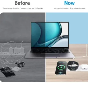 شارژر بی سیم مدل 3in1 magnetic wireless charger