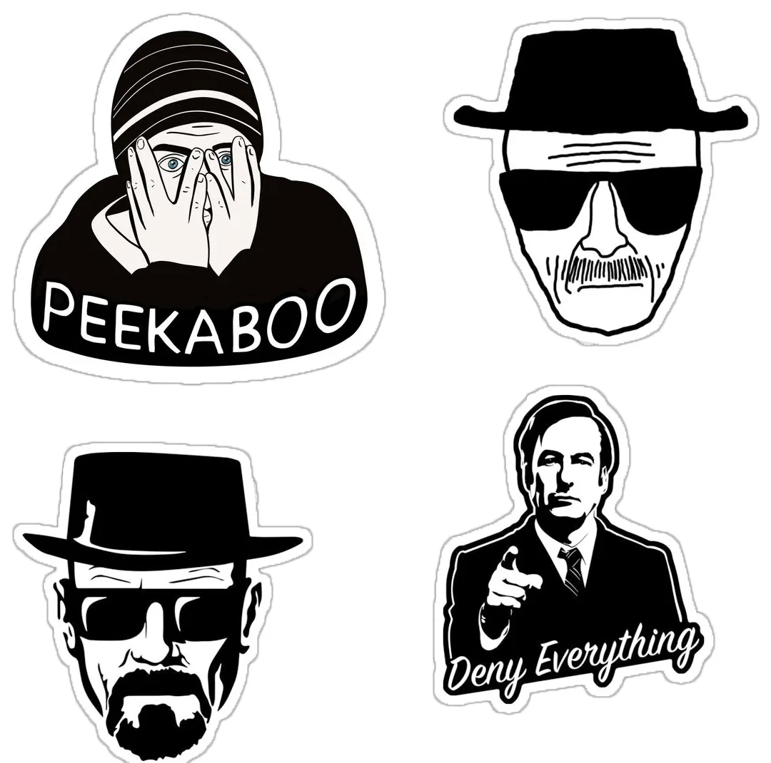 استیکر لپ تاپ و موبایل گوفی طرح سریال بریکینگ بد مدل Breaking Bad 34 مجموعه 4 عددی