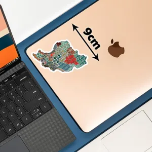 استیکر لپ تاپ پیکسل میکسل مدل نقشه ایران سنتی کد 01