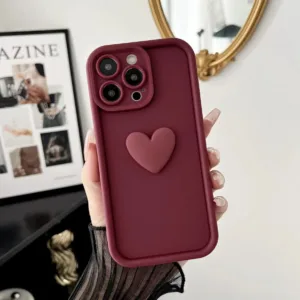 کاور تام قاب مدل سولید1 Heart مناسب برای گوشی موبایل شیائومی Redmi Note 13 Pro 4G / Poco M6 Pro 4G