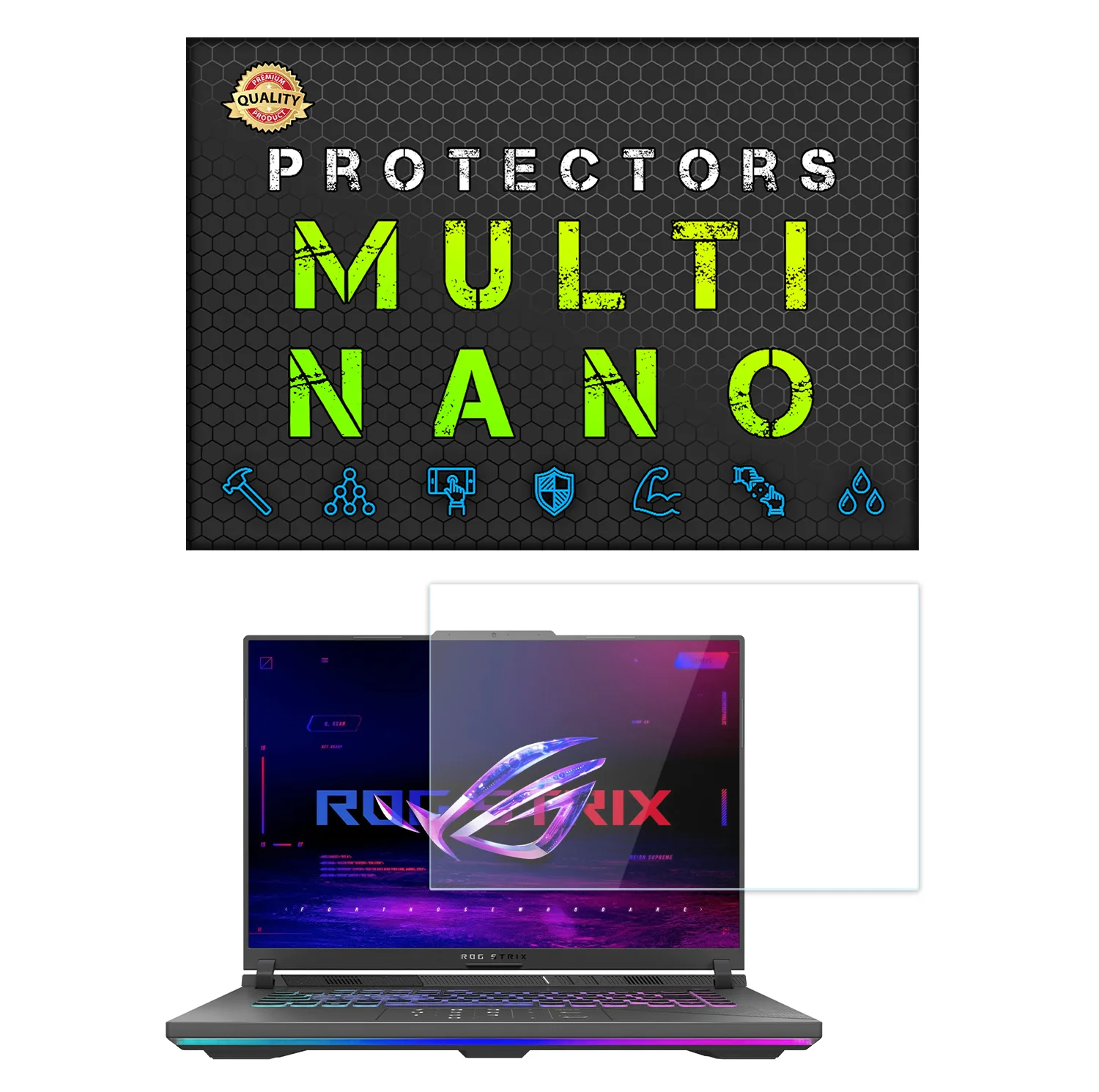 محافظ صفحه نمایش شفاف مولتی نانو مدل X-S1N مناسب برای لپ تاپ ایسوس ROG Strix G16 16 inch 2024