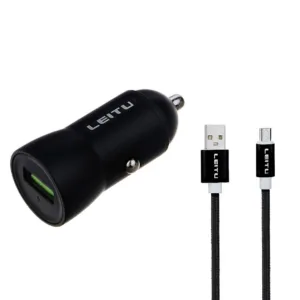شارژر فندکی لیتو مدل LCC12 به همراه کابل تبدیل microUSB
