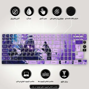 برچسب حروف فارسی کیبورد مدل Gaming کد K-106