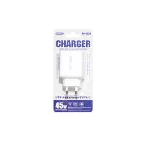 شارژر دیواری 45 وات ریمکس مدل S23 ULTRA به همراه کابل تبدیل USB-C