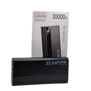 پاوربانک 22.5 وات لوینو مدل N-16 با ظرفیت 20000 میلیآمپرساعت