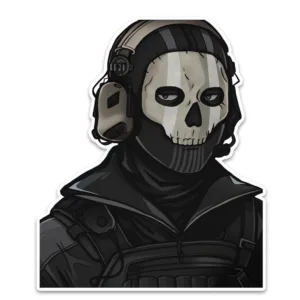 استیکر لپ تاپ و موبایل مدل بازی طرح کال اف دیوتی گوست Call of Duty Ghost کد 3738