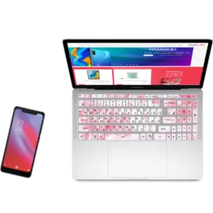 استیکر لپ تاپ کد G-16 به همراه برچسب حروف فارسی کیبورد