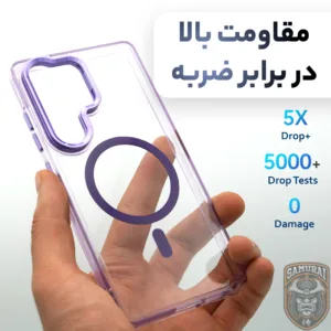 کاور سامورایی مدل Crystal Stand مناسب برای گوشی موبایل سامسونگ Galaxy S25 Ultra