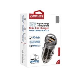 شارژر فندکی 65 وات پرومیت مدل TRANSDRIVE-65W