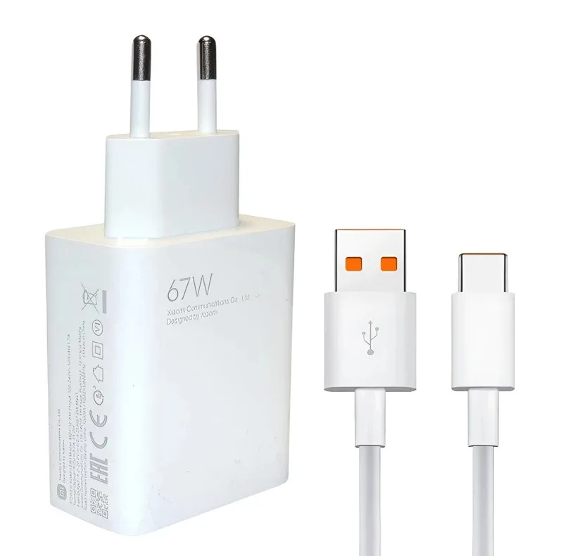 شارژر دیواری 67 وات مدل power adapter به همراه کابل تبدیل usb_c