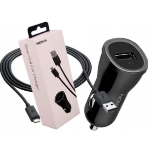 شارژر فندکی 10 وات نوکیا مدل DC-310C به همراه کابل تبدیل MicroUsb