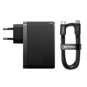 شارژر دیواری 160 وات بیسوس مدل CCGAN160CE به همراه کابل تبدیل USB-C