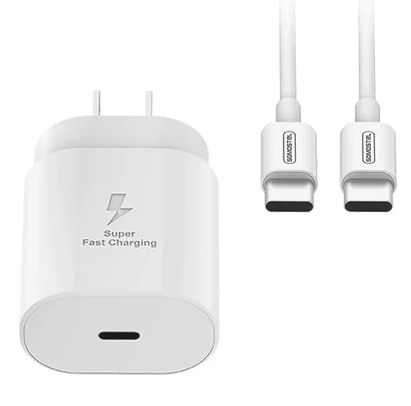شارژر دیواری 25 وات سوموس تل مدل A16 FAST Q03 به همراه کابل USB-C
