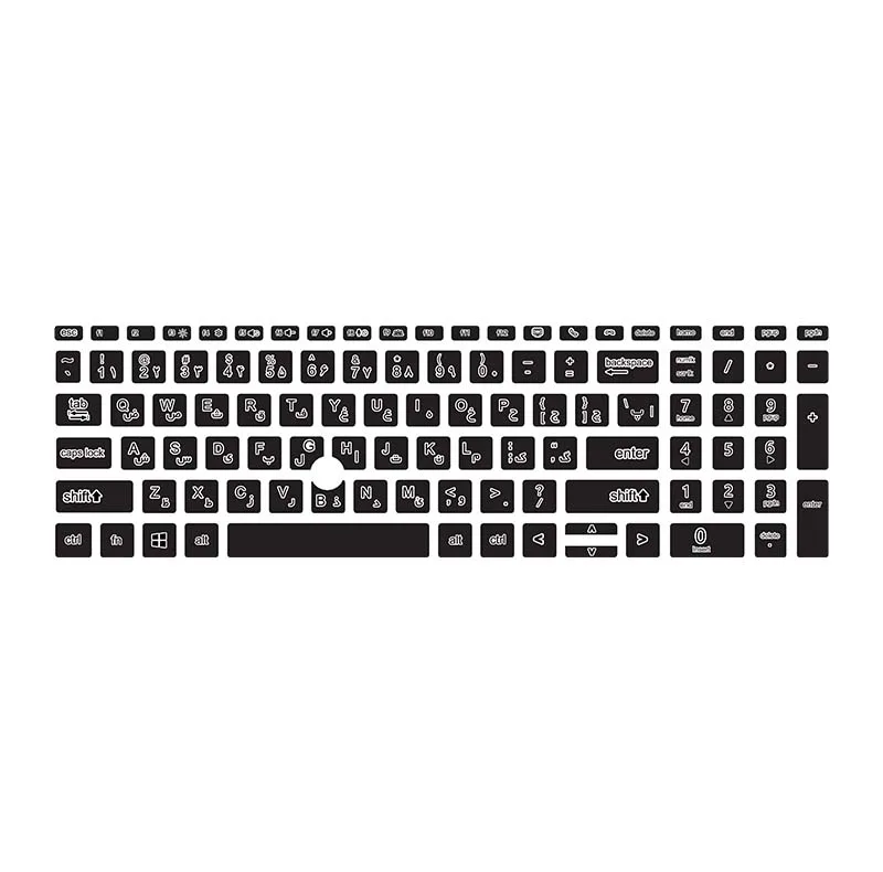 برچسب حروف فارسی کیبورد توییجین و موییجین مدل blck 01 مناسب برای لپ تاپ اچ پی elitebook 850 g5