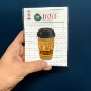 استیکر لپ تاپ لولو طرح قهوه برنامه نویس کد 500