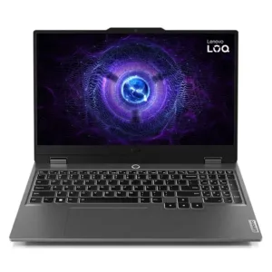 لپ‌تاپ لنوو مدل LOQ 15IRX9 با پردازنده Core i7-13650HX و گرافیک RTX4050 6GB، رم DDR5 24GB با فرکانس 4800MHz، حافظه SSD با ظرفیت 512GB، نمایشگر 15.6 اینچ IPS با وضوح Full HD و نرخ به‌روزرسانی 144Hz، دارای نور پس‌زمینه کیبورد