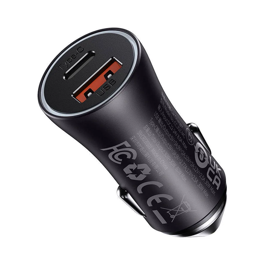 شارژر فندکی باسئوس مدل CGJM000113-60W