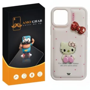 کاور عمو قاب مدل کیتی عروسکی مناسب برای گوشی موبایل اپل Iphone 13 / 14