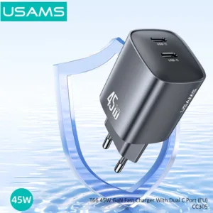 شارژر دیواری 45 وات دو پورت یوسمز مدل cc305