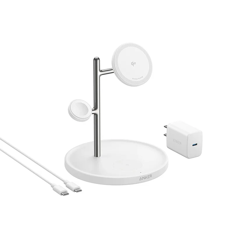 شارژر بی سیم 15 وات انکر مدل A25M3 به همراه کابل USB-C و آداپتور