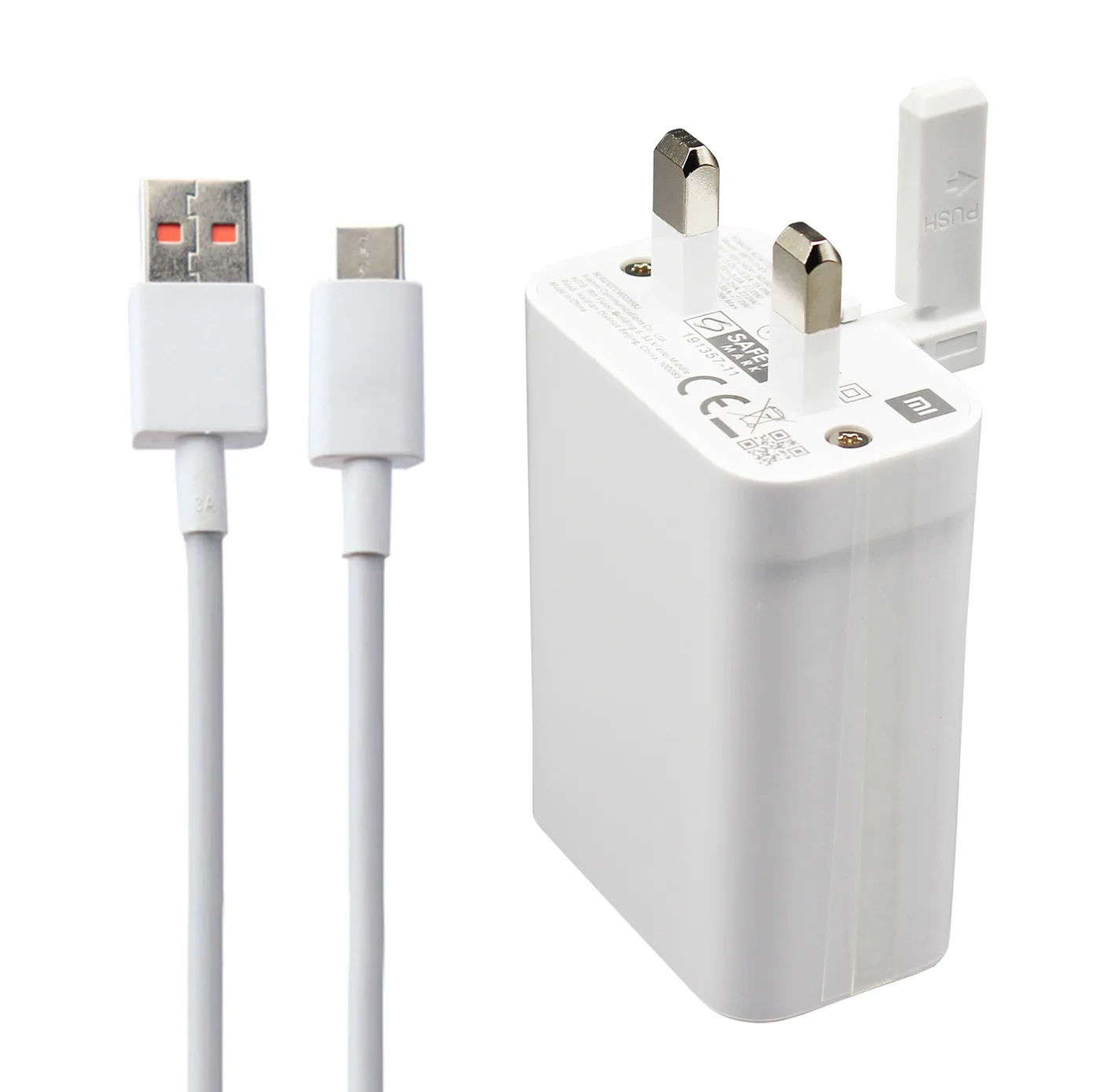 شارژر دیواری شیائومی مدل Redmi Note 10S به همراه کابل تبدیل USB-C