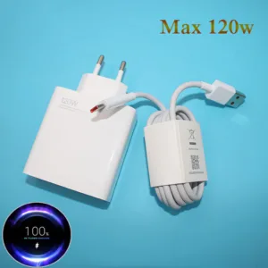 شارژر دیواری 120 وات مدل redmi note 12pro plus به همراه کابل تبدیل USB-C