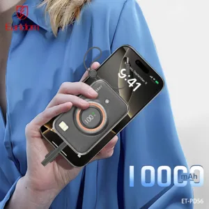 پاوربانک 22.5 وات ارلدام مدل ET-PD56 ظرفیت 10000 میلیآمپرساعت