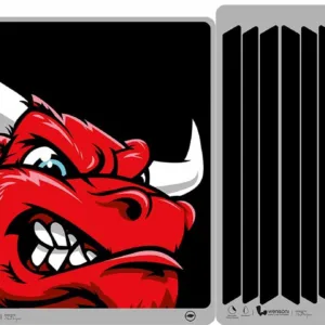 برچسب افقی پلی استیشن 4 پرو ونسونی طرح Angry Red Bull Head