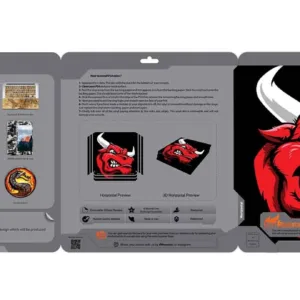 برچسب افقی پلی استیشن 4 پرو ونسونی طرح Angry Red Bull Head