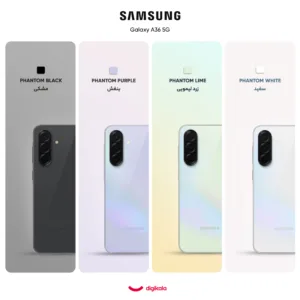 گوشی موبایل سامسونگ مدل Galaxy A36 دو سیم کارت ظرفیت 256 گیگابایت و رم 8 گیگابایت - ویتنام - به همراه هدفون بلوتوثی سامسونگ مدل Galaxy Buds FE