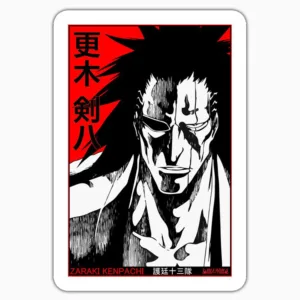 استیکر لپ تاپ و موبایل بووم طرح Anime Bleach مدل Zaraki کد TR08