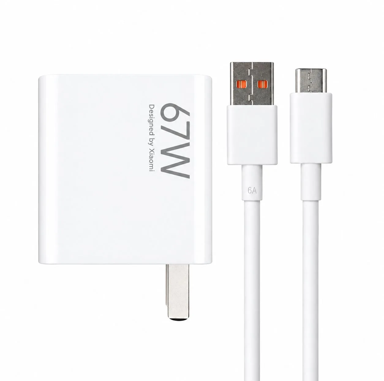شارژر دیواری 67 وات مدل POCO X6 PRO به همراه کابل تبدیل USB-A به USB-C