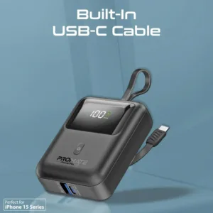 پاوربانک پرومیت مدل POWERPOD-10.BLK ظرفیت ۱۰۰۰۰ میلیآمپرساعت