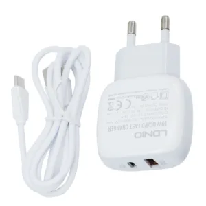 شارژر دیواری الدینیو مدل A2313C به همراه کابل تبدیل USB-C