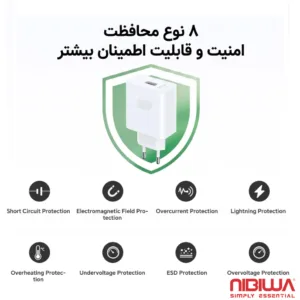 شارژر دیواری 100 وات نیبیوا مدل SuperChargeHonor100