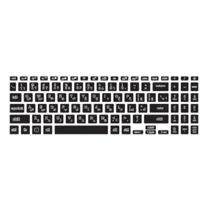 برچسب حروف فارسی کیبورد توییجین و موییجین مدل black 01 مناسب برای لپ تاپ Asus vivobook 15 x1504v