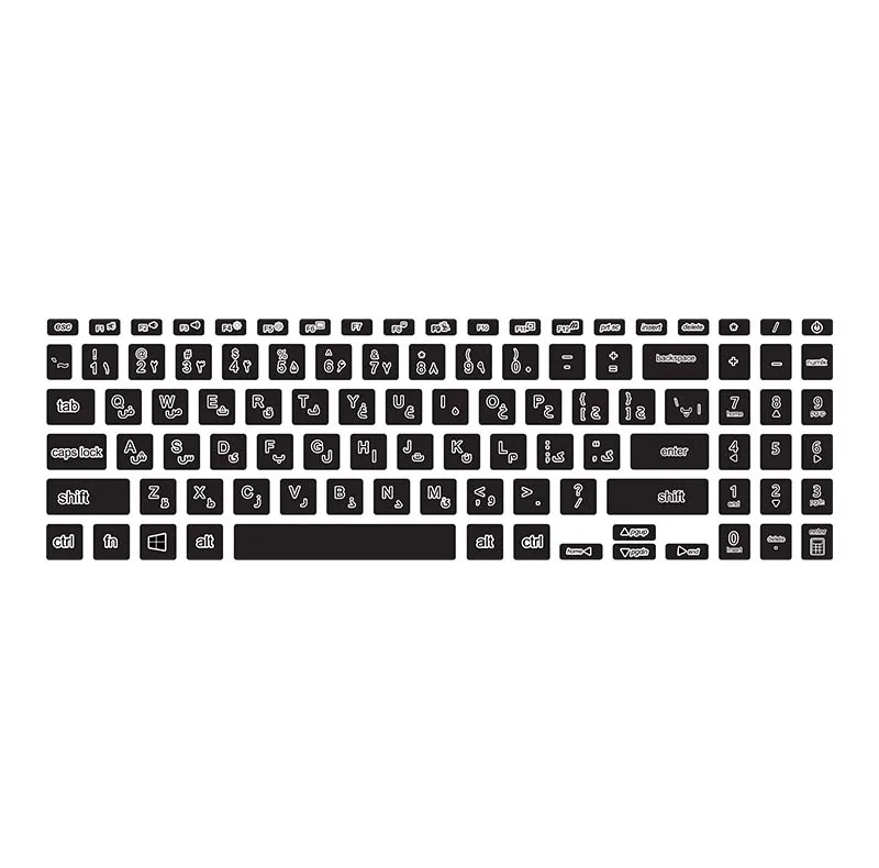 برچسب حروف فارسی کیبورد توییجین و موییجین مدل black 01 مناسب برای لپ تاپ Asus vivobook 15 x1504v