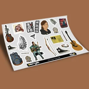 استیکر لپ تاپ و موبایل کارنیکا طرح بازی لست آف آس مدل 2 The Last of Us کد 111236 مجموعه 21 عددی