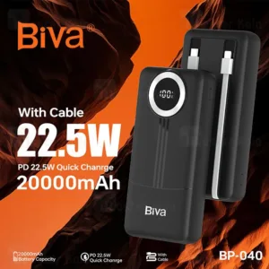 پاوربانک بیوا مدل BP-040 ظرفیت 20000 میلی آمپر ساعت