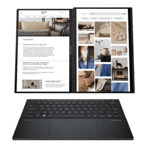 لپ‌تاپ 14 اینچی ایسوس مدل Zenbook DUO UX8406CA-Core Ultra 9 285H-32GB LPDDR5X-2TB SSD-Dual WUXGA OLED Touch 60Hz-W