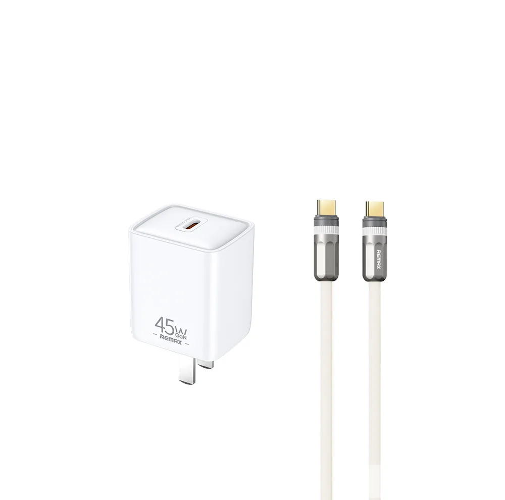 شارژر دیواری 45 وات ریمکس مدل S24 ULTRA به همراه کابل تبدیل USB-C