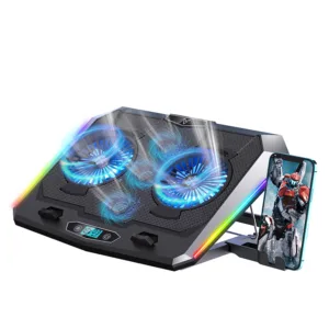 پایه خنک کننده لپ تاپ گیمینگ مدل RGB 5FAN D10 کد MOBILE STAND