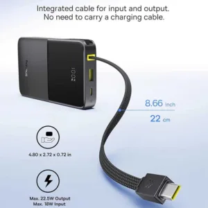 پاوربانک 22 وات بیسوس مدل EnerFill FC51 Bipow2 Pro ظرفیت 10000 میلیآمپرساعت