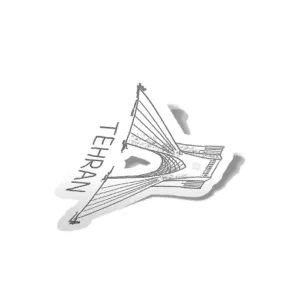 استیکر لپ تاپ طرح Tehran Iran Sticker کد ST1807