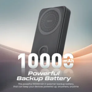 پاوربانک پرومیت مدل POWERMAG-TRIO.BLACK ظرفیت 10000 میلیآمپر ساعت