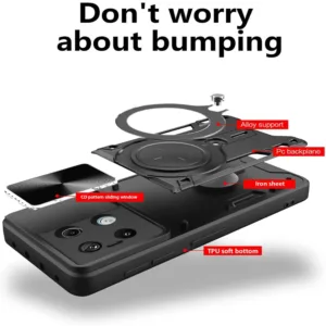کاور اسپارتان مدل Magnet Ring مناسب برای گوشی موبایل شیائومی Redmi Note 13 Pro 4G / Poco M6 Pro 4G