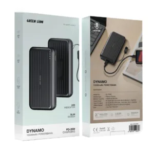 پاوربانک 35 وات گرین لاین مدل DYNAMO PD-35W ظرفیت 10000 میلی‌آمپرساعت